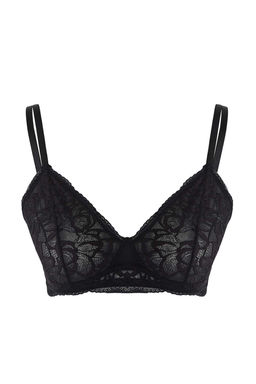 Siyah Tekli Dantel Duz Kaps?z T-Shirt Bra Sutyen THMAW26SU00000 - Trendyolmilla фото 5