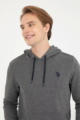 Мужской базовый свитшот антрацитовый меланж Неожиданная скидка в корзине - U.s. polo assn фото 4