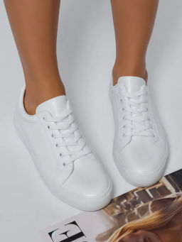 Кеды жен., белые, э/к FDH02-1 - S&I фото 2