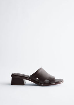 Sandalias de piel con tac?n ancho