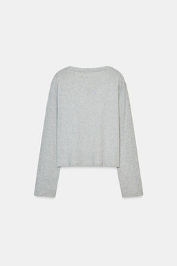 CAMISETA CUELLO BARCO MANGA LARGA / Gris vigor? - Zara фото 6
