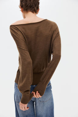 Top de un hombro en punto fino - H&m фото 5