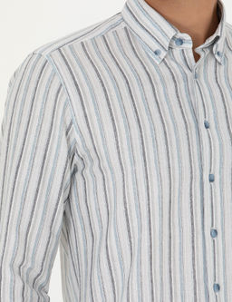 Рубашка Slim Fit синяя