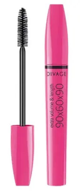 DIVAGE Тушь "90х60х90" тон 6101 Exstra Volume, Черная.6