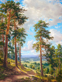 Вышивка крестиком 40х50см, Лес