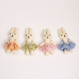 Цена за 12 шт. Мягкий магнит «Зайка», 10 см, цвет МИКС