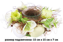 Пасхальное украшение подсвечник 15*15*7 см Солнечный свет на 1 свечу - Elan gallery фото 2