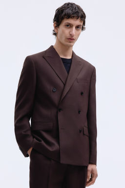 Regular Fit Wool-blend double-breasted jacket - H&m фото 4