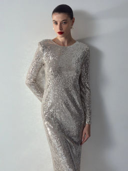 Платье миди с пайетками - Emka фото 2