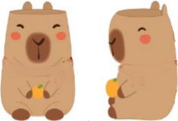 Копилка керамическая Capybara money, brown (9,2х9,2х12,1 см)