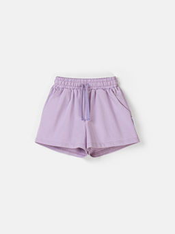 Комплект футболка и шорты "Молоко/Лаванда" с принтом 7+