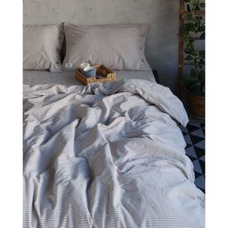 Постельное бельё Этель Полоски евро 200х220 см, 220х240 см, 50х70-2шт, цвет бежевый, 100% жатый хлопок, 140г  фото 3