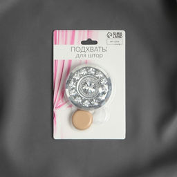 Цена за 2 шт. Подхват для штор «Букет», d = 6 см, цвет белый