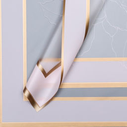 Цена за 20 шт. Пленка для цветов матовая, Цветы с каймой, розовый, 0.57?5 м 5% см