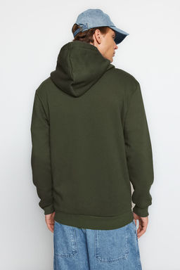 TRENDYOL MAN Gri Melanj Regular Fit Kapusonlu Fermuarl? Etiket Aplikeli Kal?n Sweatshirt TMNAW23SW00172 - Trendyolmilla фото 23