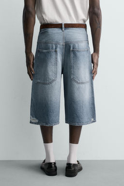 BERMUDA DENIM BAGGY FIT / Azul
