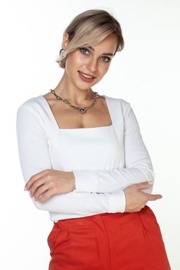 Блузка вискоза 4185/02/Белый - Rise фото 5