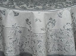 07с24-ЯК Скатерть 178*320 "Овальная" цв. серый