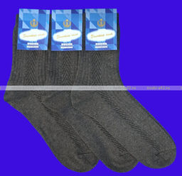 Цена за 10 пар. Золотая игла носки мужские с-203 серые