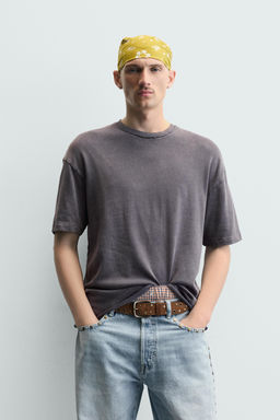 CAMISETA PUNTO ACABADOS IRREGULARES / Gris topo - Zara фото 2