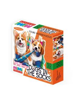 MIMI Puzzles Фигурный деревянный пазл "DOGS IN THE SOCKS" арт.8419 ( 555 ) /36