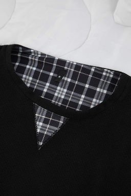 Siyah Regular Yumusak Waffle Orme Pijama Tak?m? TMNAW26PT00070 - Trendyolmilla фото 3