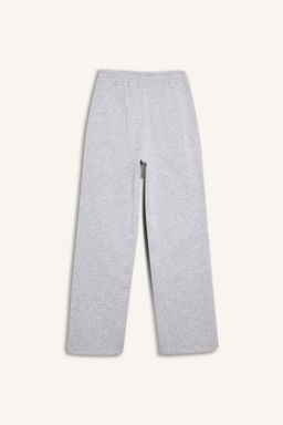 Толстые базовые спортивные штаны прямого кроя с эластичным поясом и карманом и высокой талией - Defacto фото 3