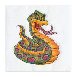 Салфетки бумажные Весёлая змея 2 слоя, 33?33 см, 20 шт.