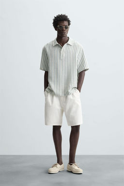 HERRINGBONE TEXTURED POLO SHIRT