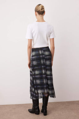 Cok Renkli Bask?l? Bodycon Tul Esnek Orme Etek TWOAW26ET00088 - Trendyolmilla фото 8