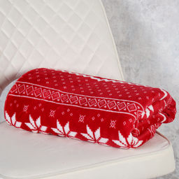 Плед флисовый 150х200 см Красный с белыми снежинками / GP611-4 /уп 100/ 696142 - ГалеонТрейд фото 10