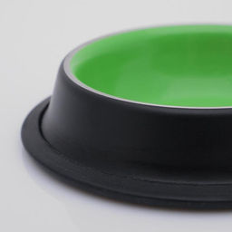 Миска с нескользящим основанием двухцветная для котят, 225 мл, зеленая - Пижон фото 3