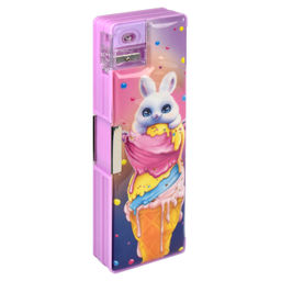 Пенал школьный Феникс+, арт.65325/ 50 ЗАЯЦ (без наполнения, 21.5x7x3 см, ПВХ, полистирол, магнитный