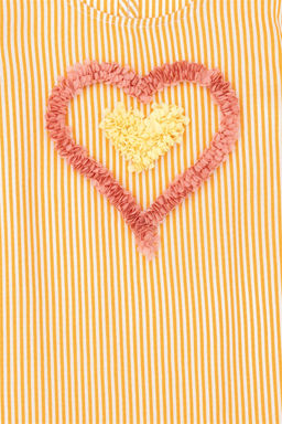 Оранжевое тканое платье с короткими рукавами для девочки - U.s. polo assn фото 6