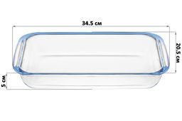 Блюдо для запекания 2,4 л 34,5*20,5*5 см Прямоугольное - Elan gallery фото 2