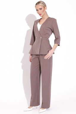 Жакет Фламинго (полоска/мокко) - Эльза фото 5