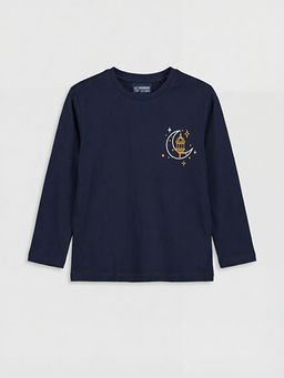 Bisiklet Yaka Bask?l? Erkek ?ocuk Pijama Tak?m