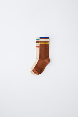 2-PACK OF LONG STRIPED SOCKS