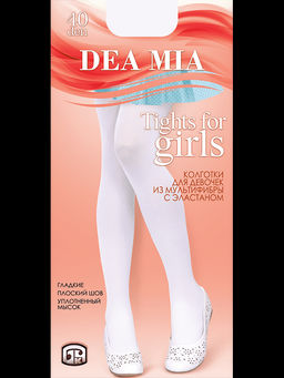 DEA MIA ДЛЯ ДЕВОЧЕК 40 (с эластаном) белый