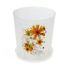 Горшок для орхидей с поддоном, 1.8 л, пластиковый, прозрачный, МИКС