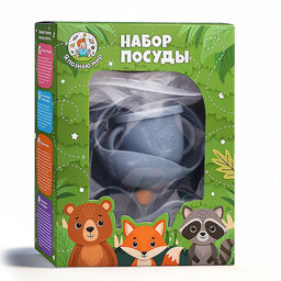 Набор посуды "Сова", цвет лавандовый