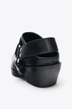 LEATHER BIKER CLOGS - Zara фото 13