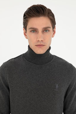 Мужской базовый свитер антрацитового меланжа Неожиданная скидка в корзине - U.s. polo assn фото 2