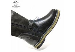 Монголки детские черные, войлочная подошва