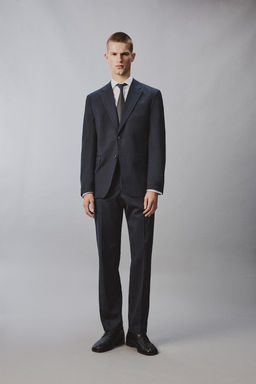 BLAZER REGULAR FIT TRAJE CUADROS / Marino oscuro