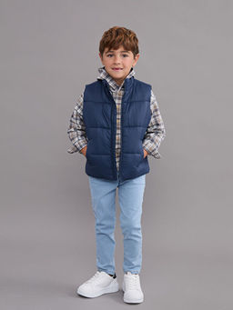 Dik Yaka Erkek ?ocuk ?i?me Yelek