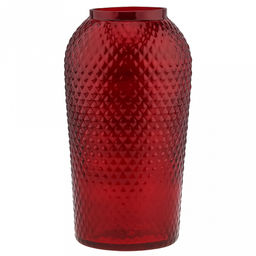 Ваза для цветов стеклянная "Глория" 2,55л, д14,5см, h26см, средняя, текстурная, "Киркинес" (Россия)