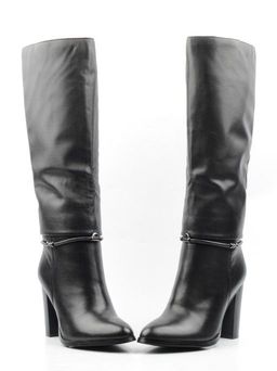 02-K6-A1 BLACK Сапоги зимние женские (натуральная кожа, натуральный мех (еврозима)) - Фабричный китай фото 12