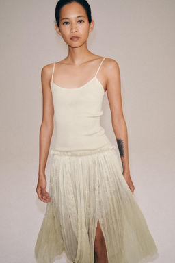 VESTIDO MIDI COMBINADO / rosa claro - Zara фото 2