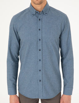 Mavi Slim Fit Uzun Kollu G_mlek